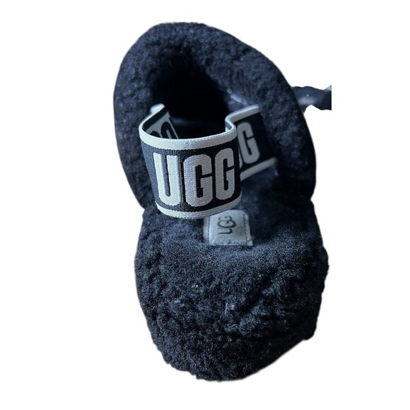 UGG Womens Super Fluff Slipper‎ Black 9.5 - Picture 4 of 8